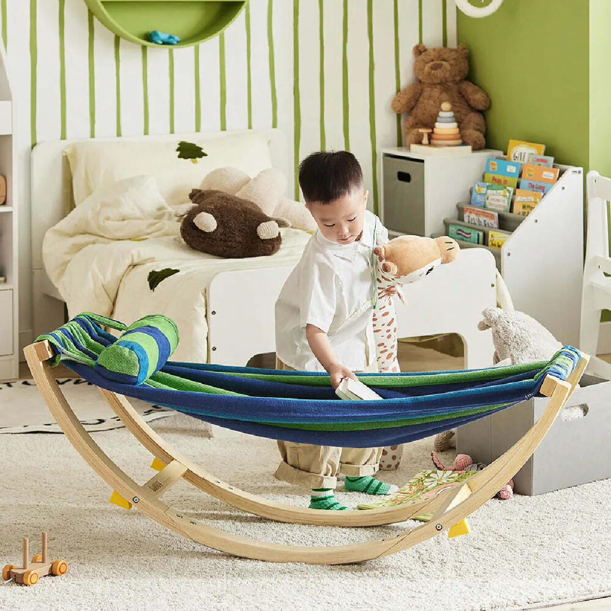 SoBuy KMB16-J Lit Enfant B&eacute;b&eacute; Hamac Enfant Chaise Longue pour Enfant