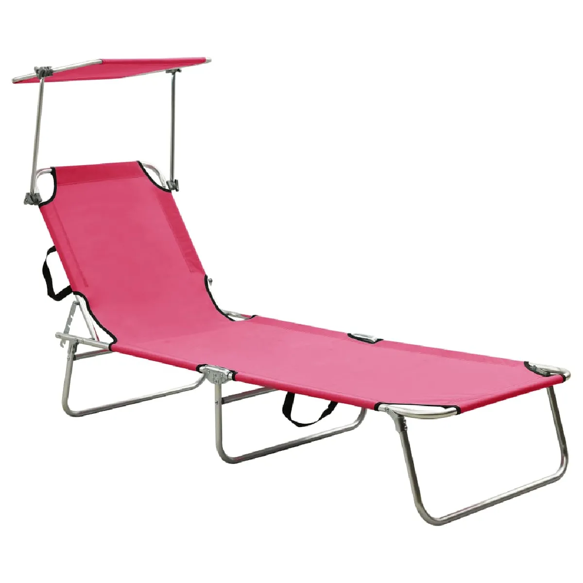 vidaXL Chaise longue Pliable - Rose