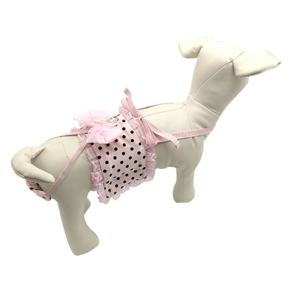 Meilleurs prix pour Pantalon Hygiénique à Pois pour Chien - Taille L - Rose