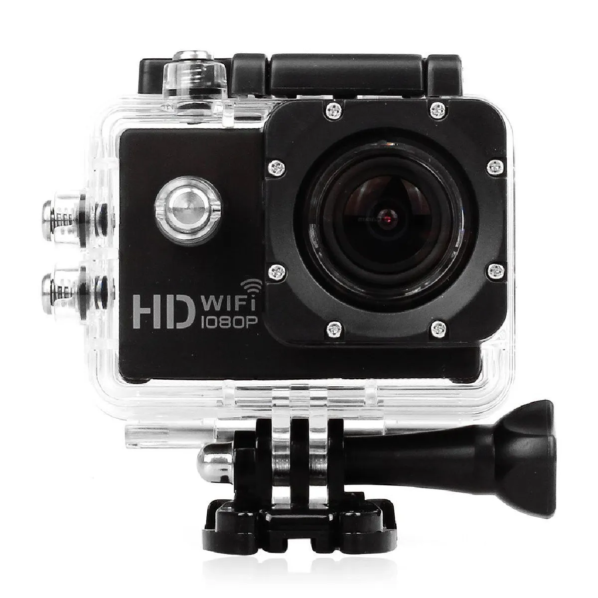 Yonis Noir Caméra Wifi Sport Embarquée Plongée Caisson Caméscope 12Mp Full Hd 1080P