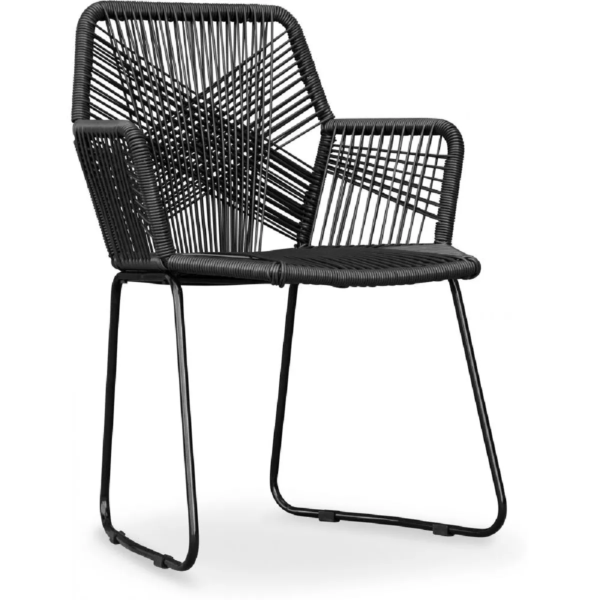 Chaise d'extérieur avec accoudoirs Chaise de jardin Frony - vue 3