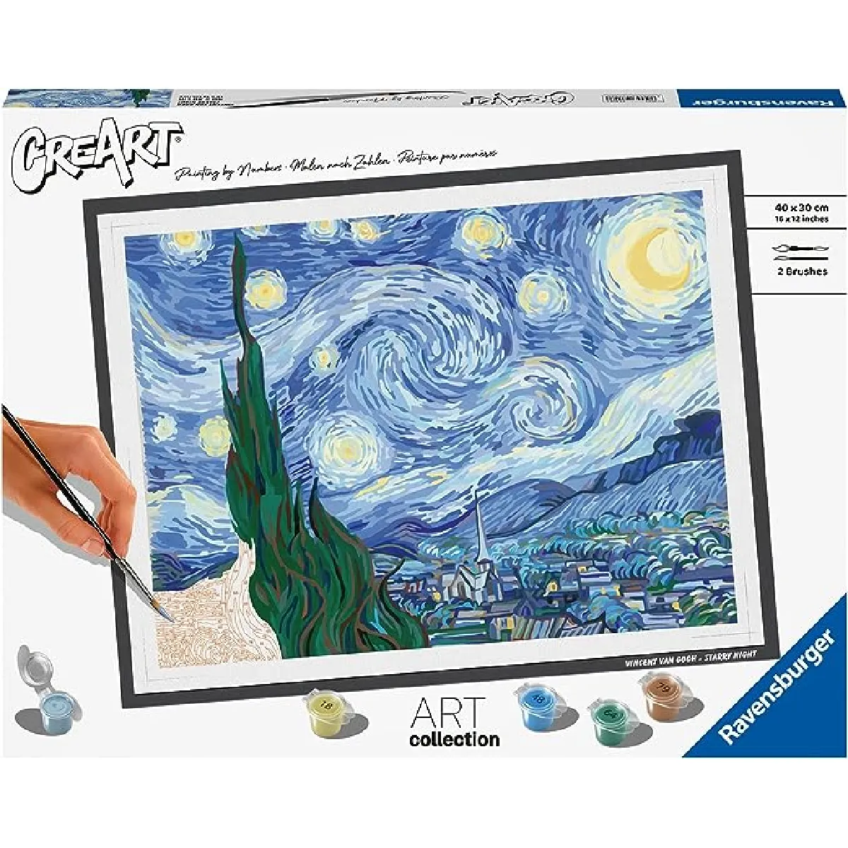 Peinture Par Numéros Ravensburger CreArt Grand Format 30x40 cm 23690 – La Grande Vague - vue 4