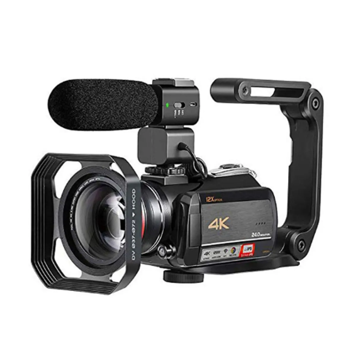 YONIS Cam&eacute;scope Num&eacute;rique 4K HD Vision Nocturne WiFi Zoom Optique 12X Avec Micro Et Support