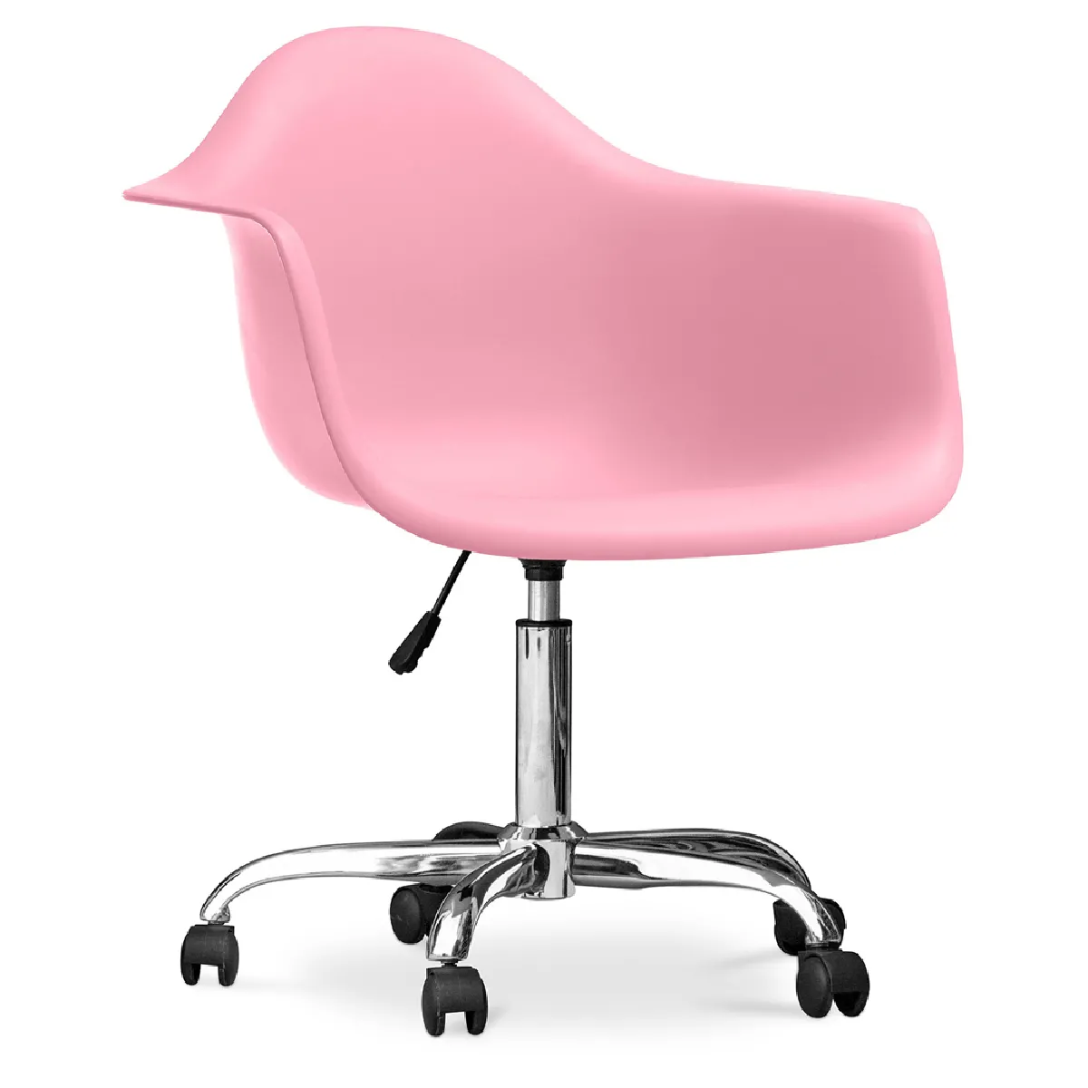 Chaise de bureau avec accoudoirs - Chaise de bureau à roulettes - Weston Rose Chaise de bureau avec accoudoirs - Chaise de bureau à roulettes - Weston Rose