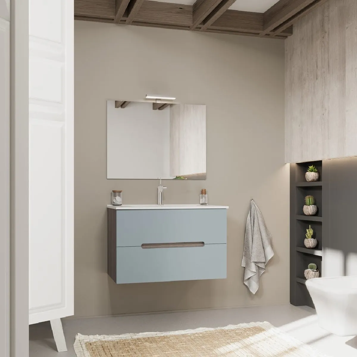 Kiamami valentina Meuble haut salle de bain - Bleu