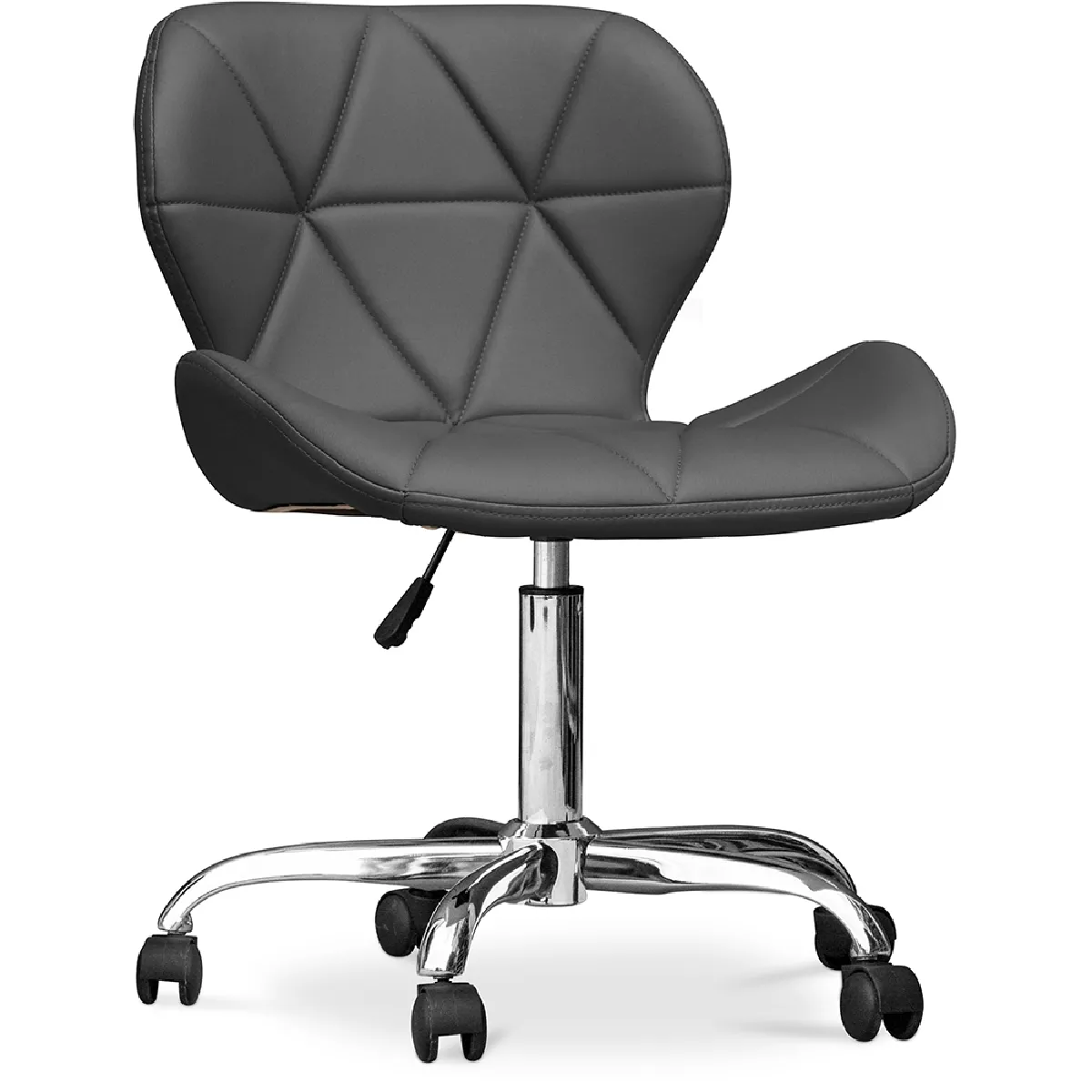 Chaise de bureau à roulettes - Chaise de bureau pivotante - Tapissée en simili cuir - Wito Gris Chaise de bureau à roulettes - Chaise de bureau pivotante - Tapissée en simili cuir - Wito Gris