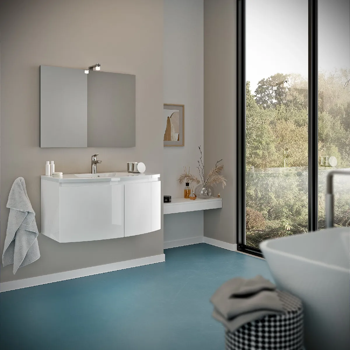 Kiamami valentina Meuble salle de bain Garda - Blanc