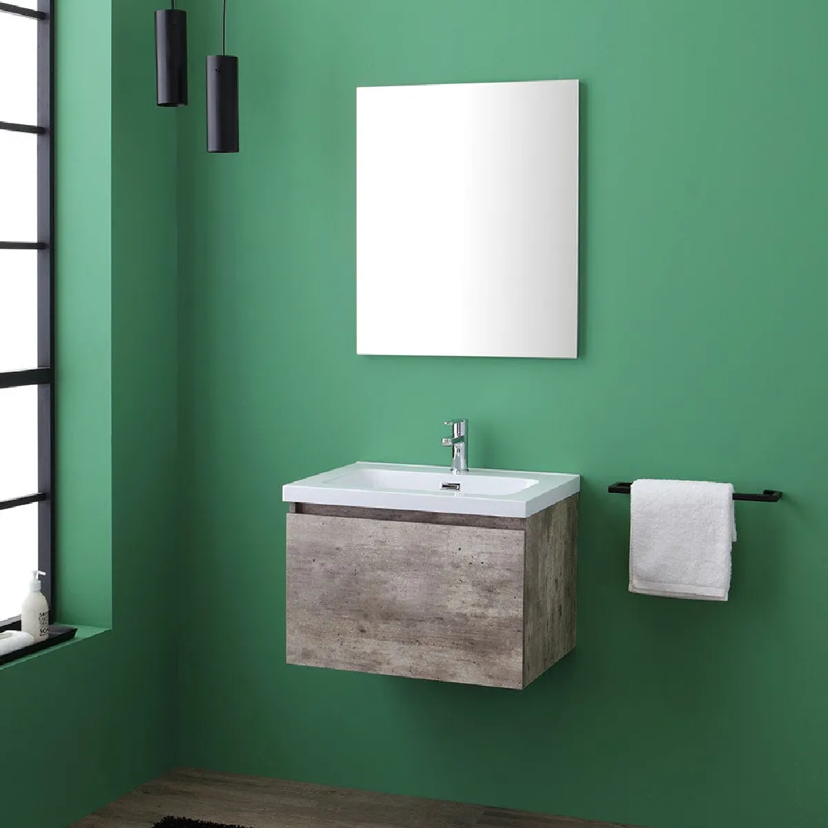 Kiamami valentina Meuble haut salle de bain - Gris clair