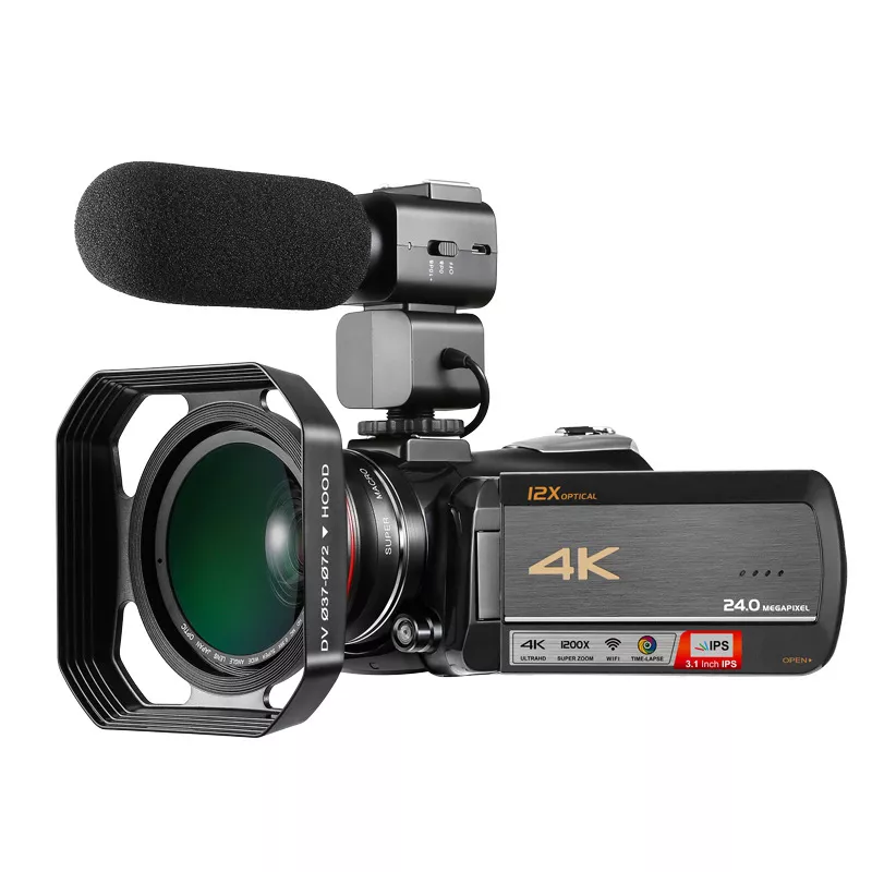 YONIS Cam&eacute;scope Num&eacute;rique 4K HD Vision Nocturne WiFi Zoom Optique 12X Noir Standard Micro