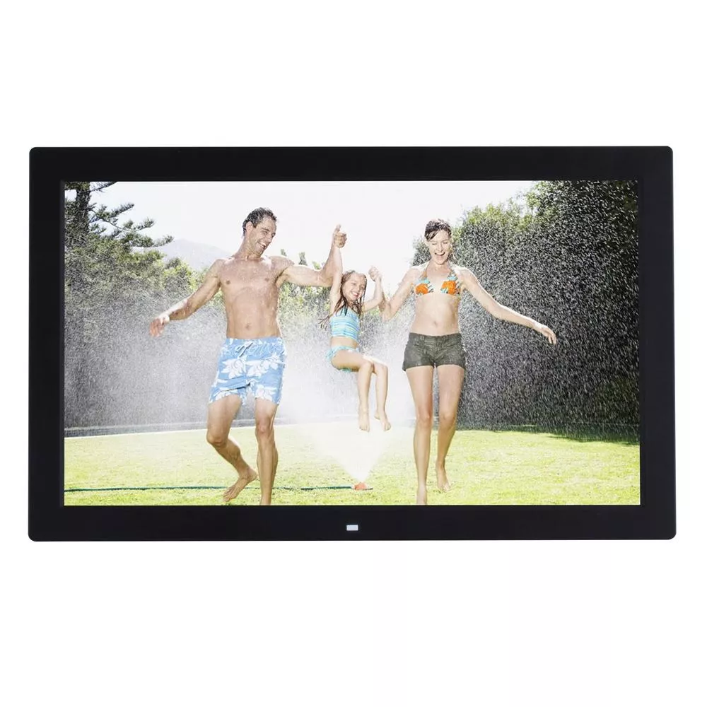 YONIS Cadre Photo Num&eacute;rique 18 pouces Digital Frame Ecran LED Dual Haut-parleur St&eacute;r&eacute;o + SD 16Go Noir 