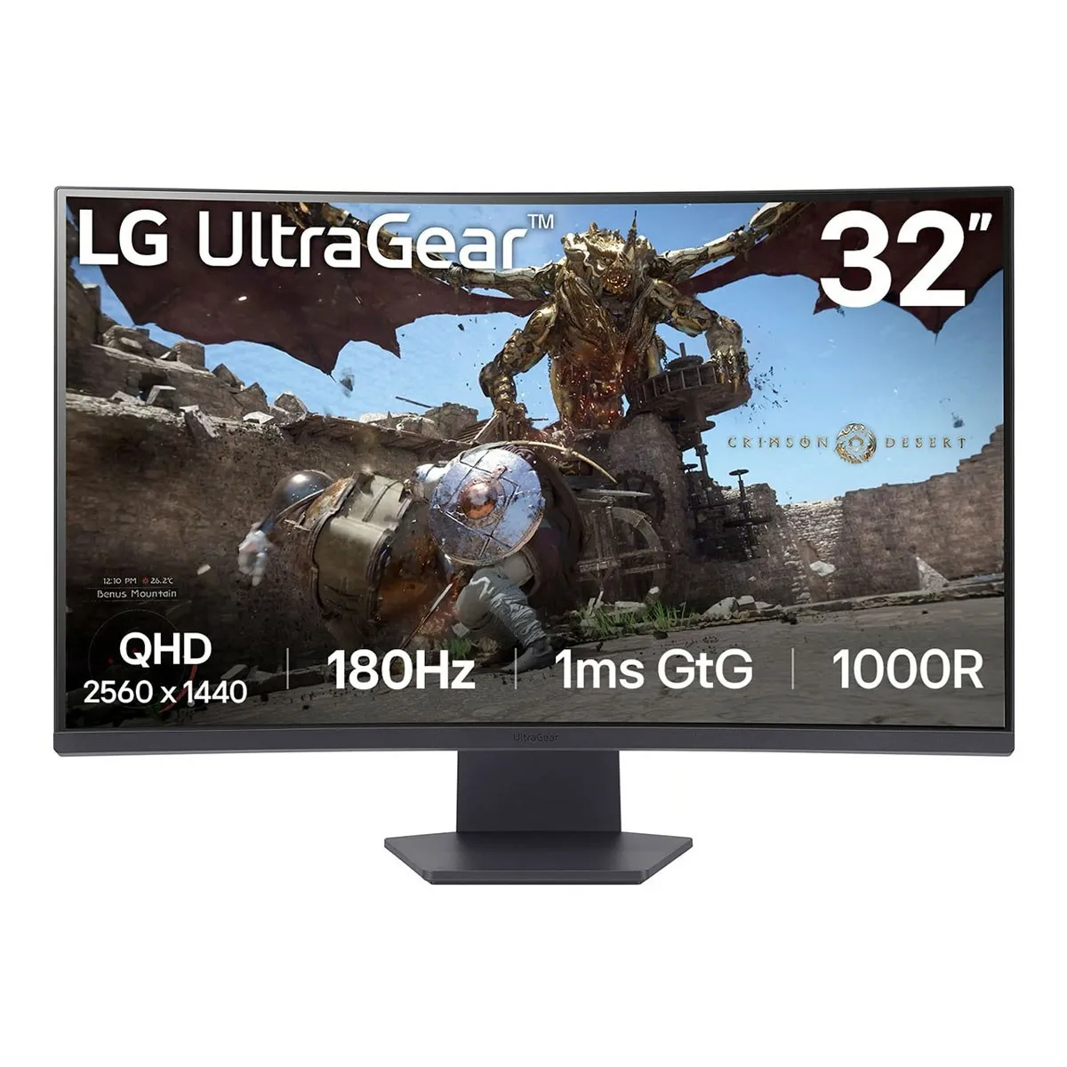 Lg Noir Ecran Pc Gaming 32Gs60qc-B 32" Incurvé 180 Hz Qhd - Image 3
