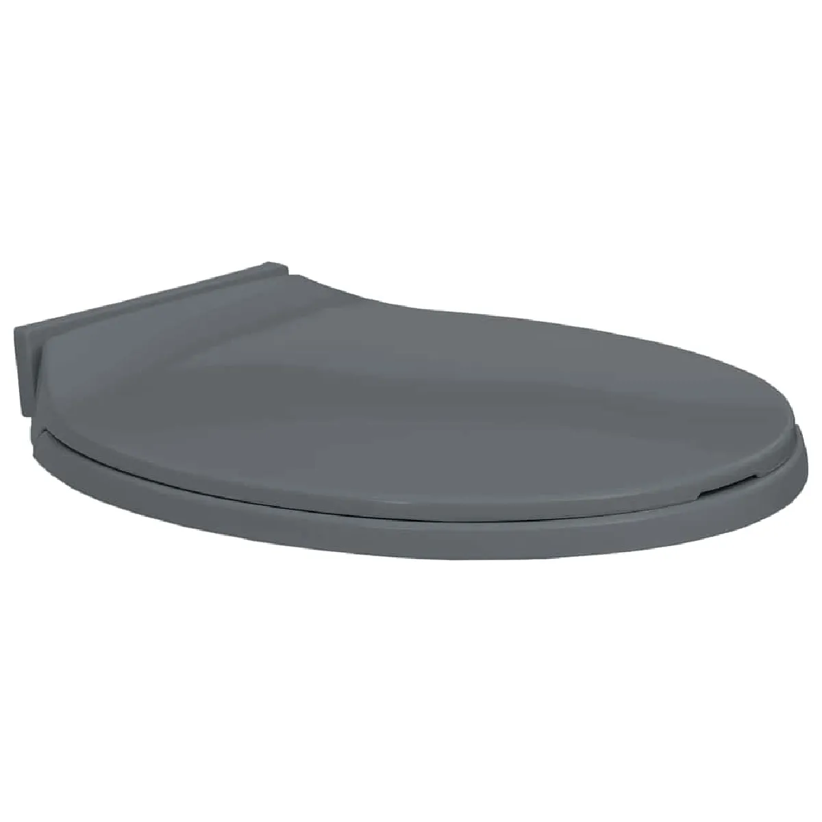 Non Communiqué Gris Vidaxl Siège De Toilette À Fermeture En Douceur Abattant Wc Lunette Cuvette Salle De Bain Maison Restaurant Magasin Hôtel 145816 - Image 3