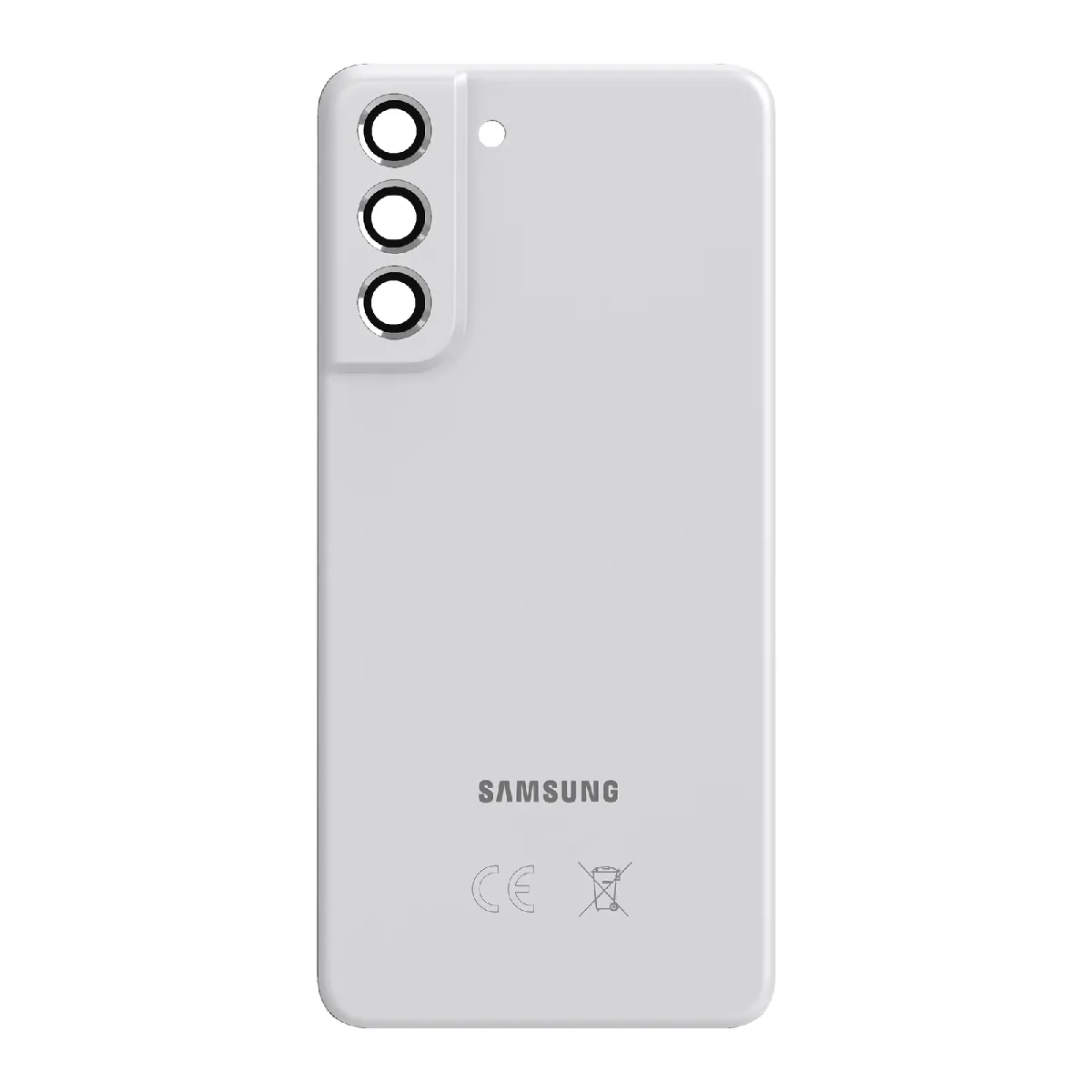 Avizar Blanc Clappio Vitre Arrière De Remplacement Pour Samsung Galaxy S21 Fe