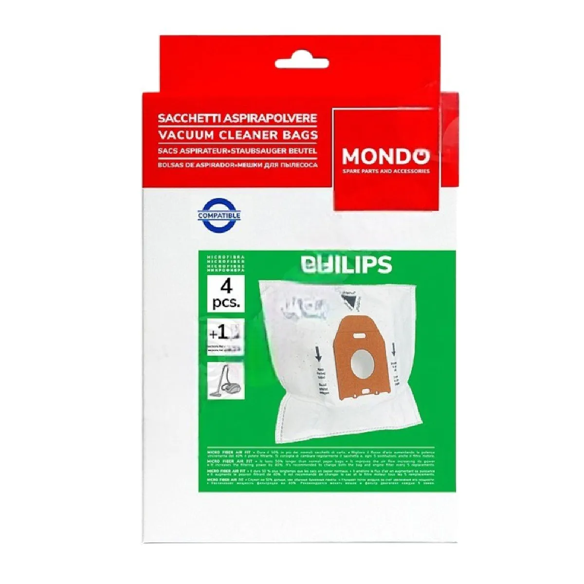 Sachet de Sacs Aspirateur Philips HR6938 - vue 2