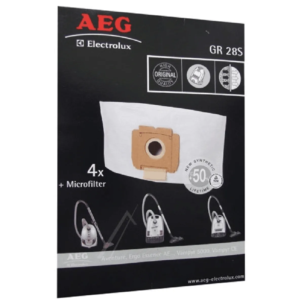 Sacs AEG GR28S – Lot de 4, Compatibles Aspirateurs Traîneau Tornado TO470