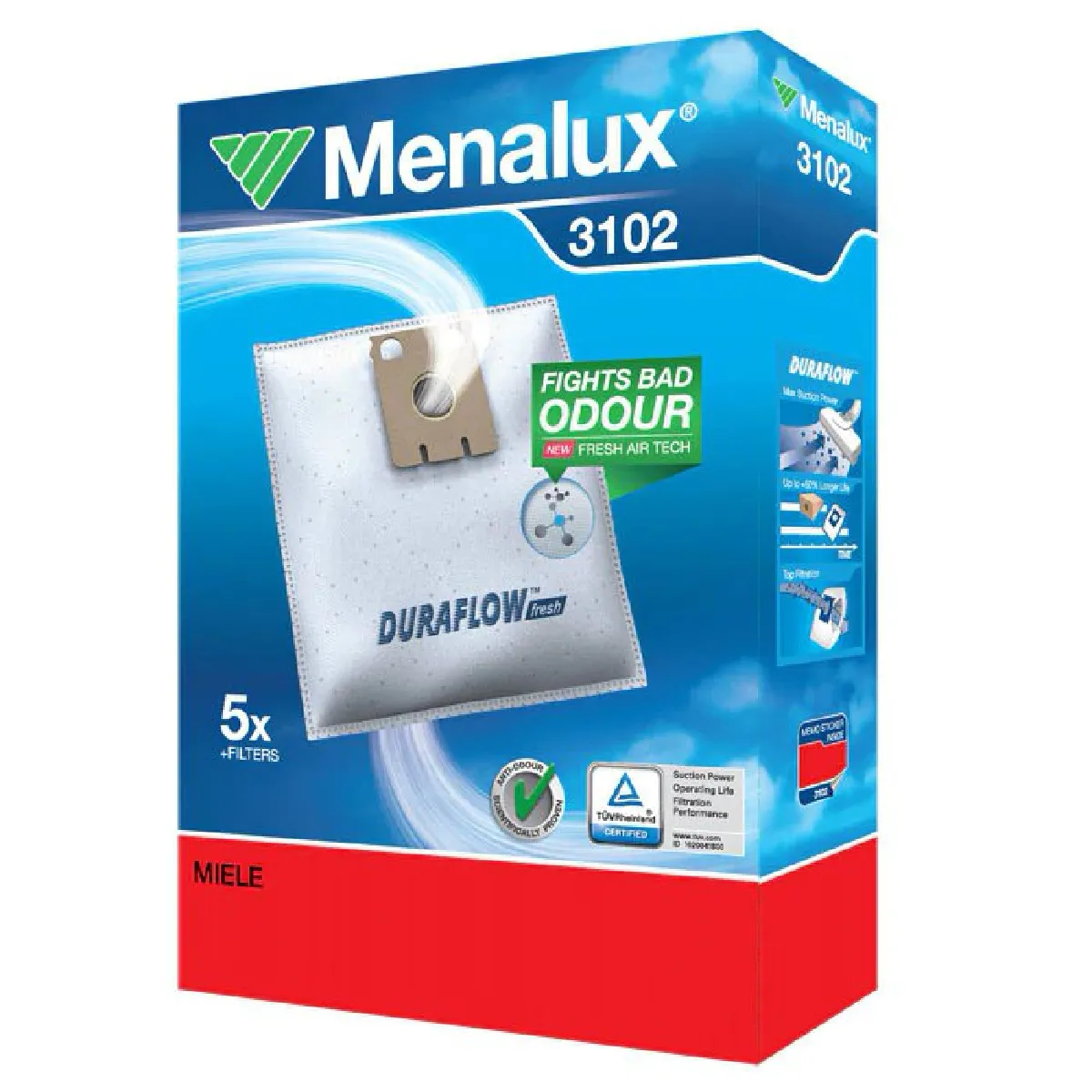 Menalux Sacs Aspirateur Compatibles Miele