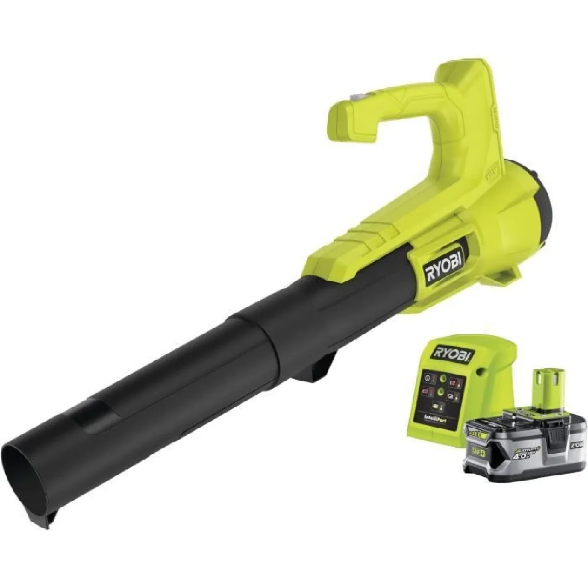 RYOBI Souffleur 18V Turbo Jet Vitesse Max soufflerie 145 kmh débit air Max : 7 1 m³Min 1 Batterie Lithium+ 18V 4 0 Ah et 1 Chargeur 1 RY18BLA 140 - vue 1