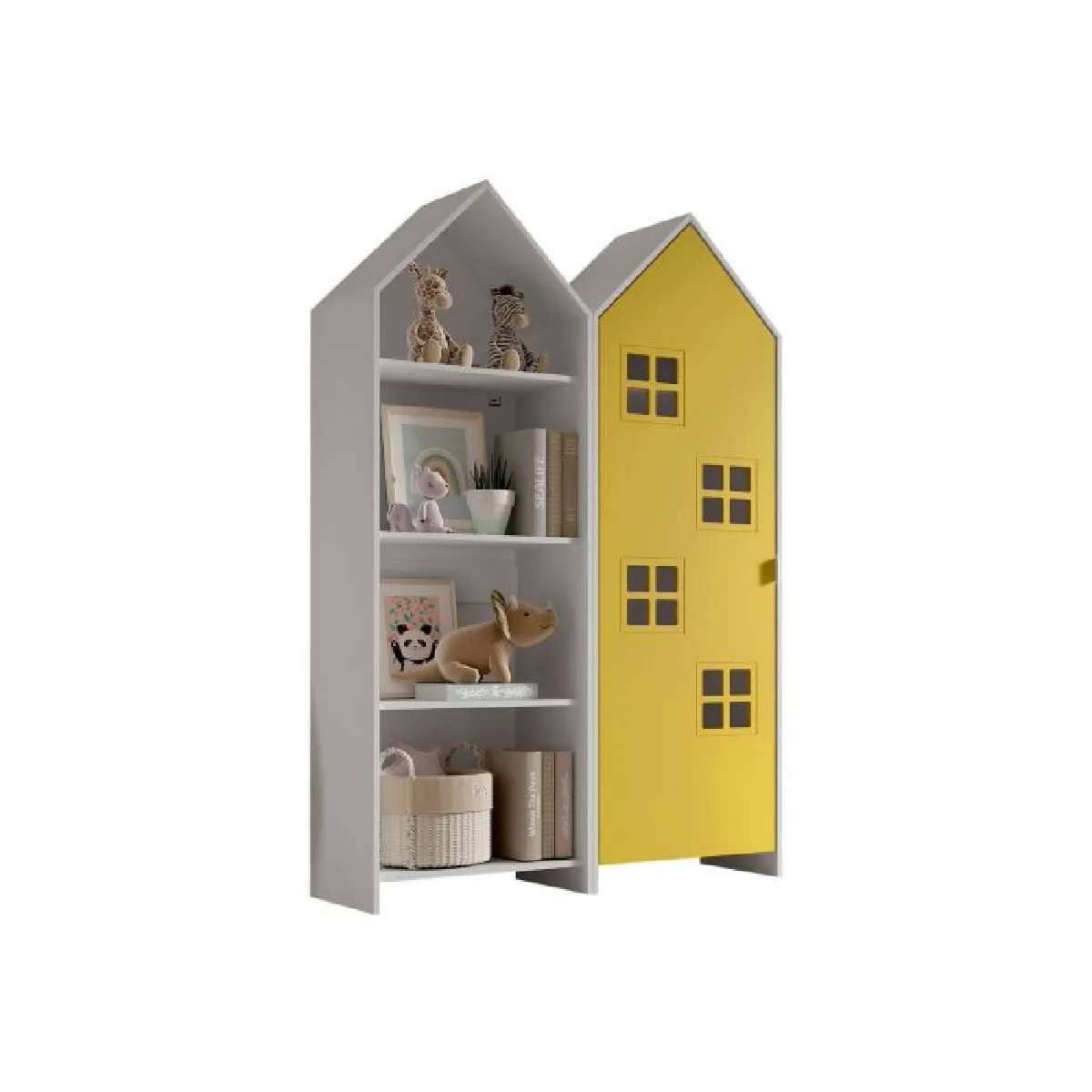 Vipack Armoire enfant 2 portes - Jaune