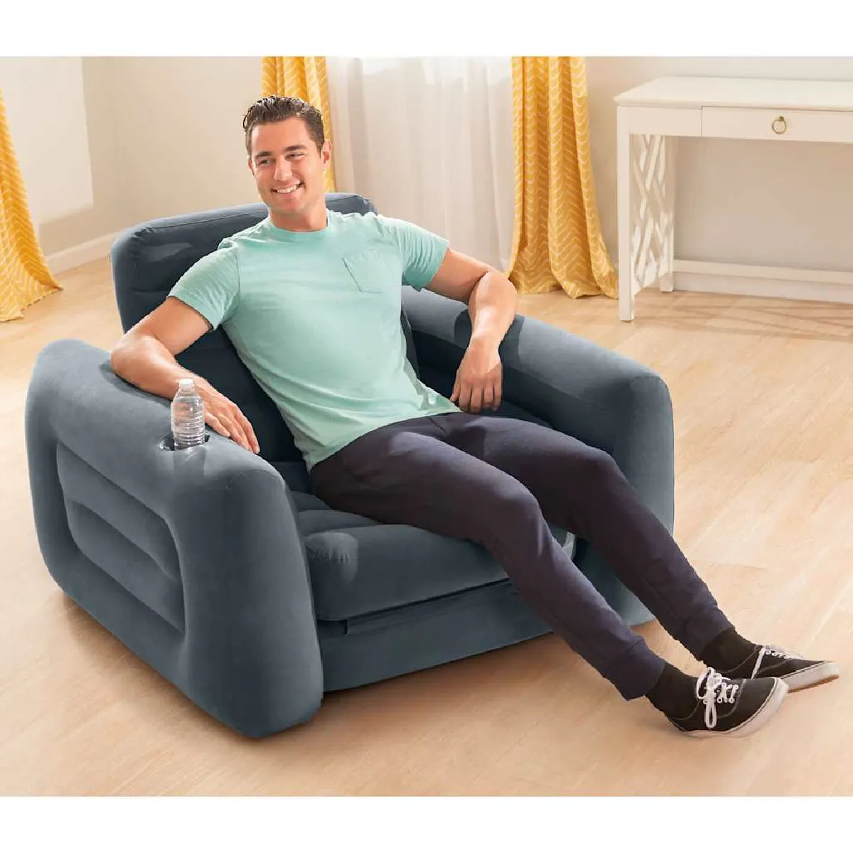 Intex Chaise coulissante 117x224x66 cm - Gris foncé Intex Chaise coulissante 117x224x66 cm - Gris foncé