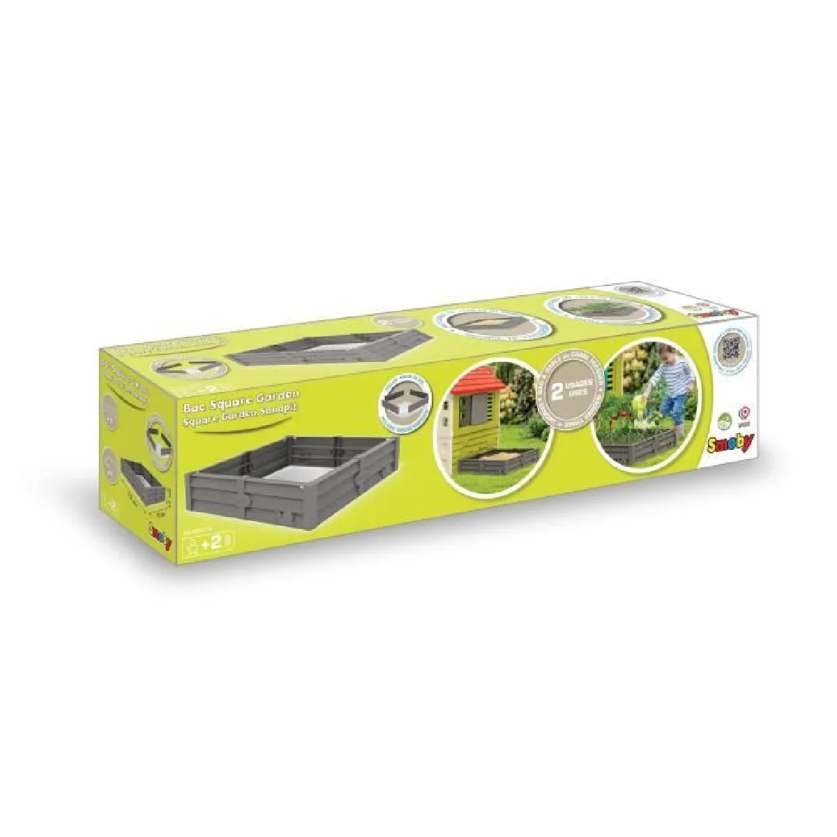 Bac à sable 2 en 1 Square Garden Smoby - vue 2