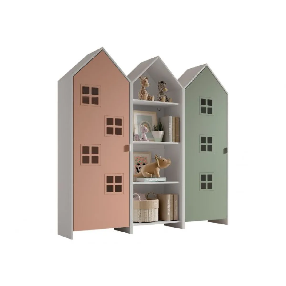 Vipack Armoire enfant 2 portes - Vert Vipack Armoire enfant 2 portes - Vert