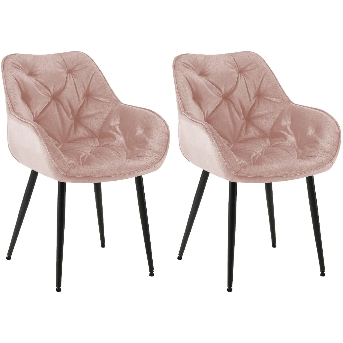 DécoShop26 Chaises velours Lot de 4 - vue 5