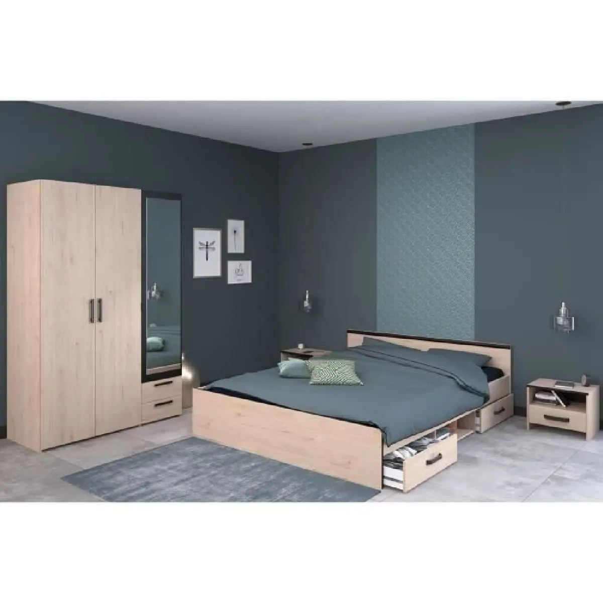 Parisot chambre complète Zodiac - Chêne Parisot chambre complète Zodiac - Chêne