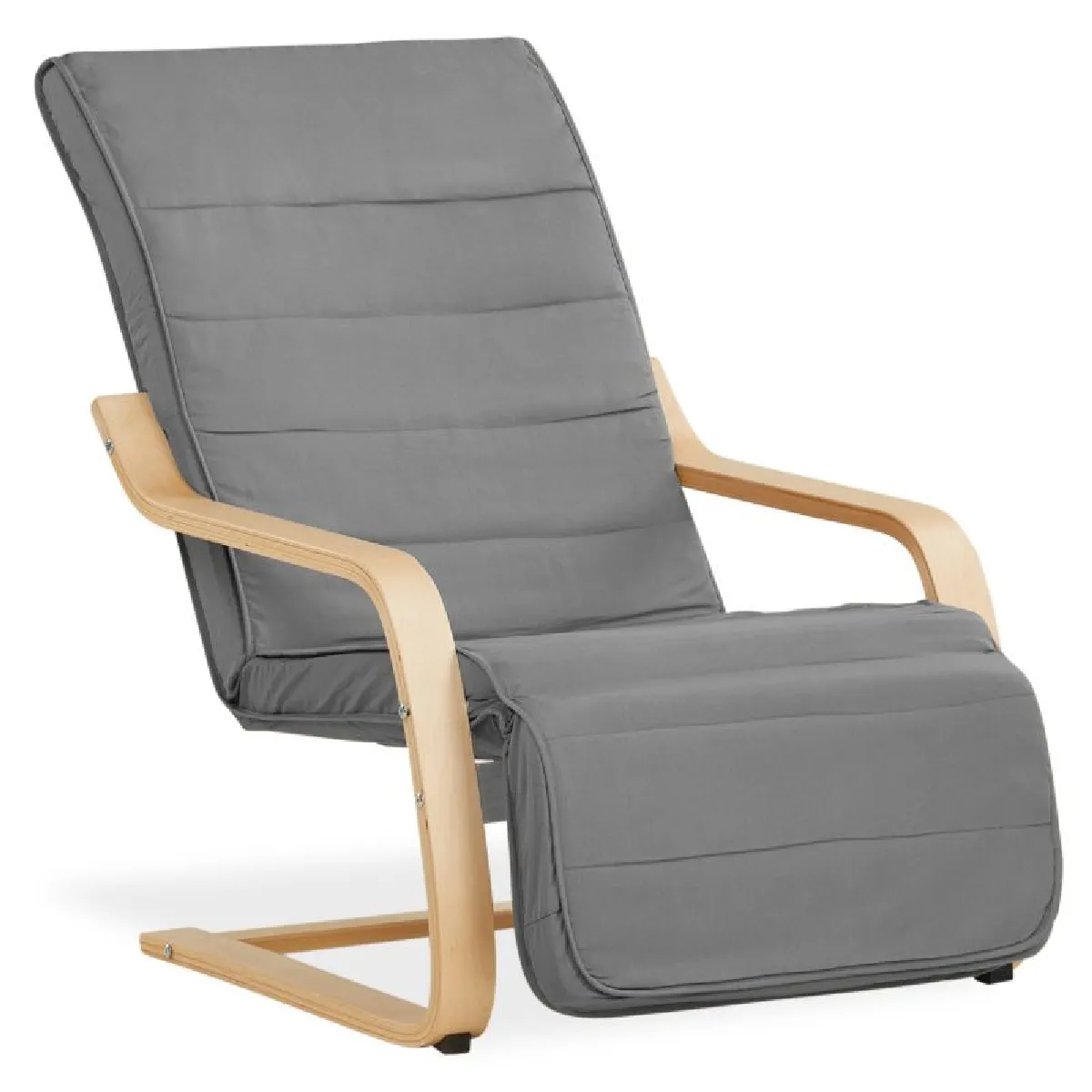 Homestyle4u Fauteuil de relaxation - Gris Homestyle4u Fauteuil de relaxation - Gris