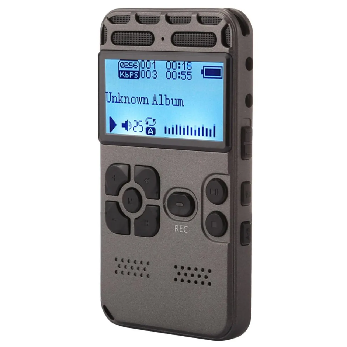 Yonis Dictaphone Portable 8Gb Enregistrement Musique Téléphone Batterie Longue Durée