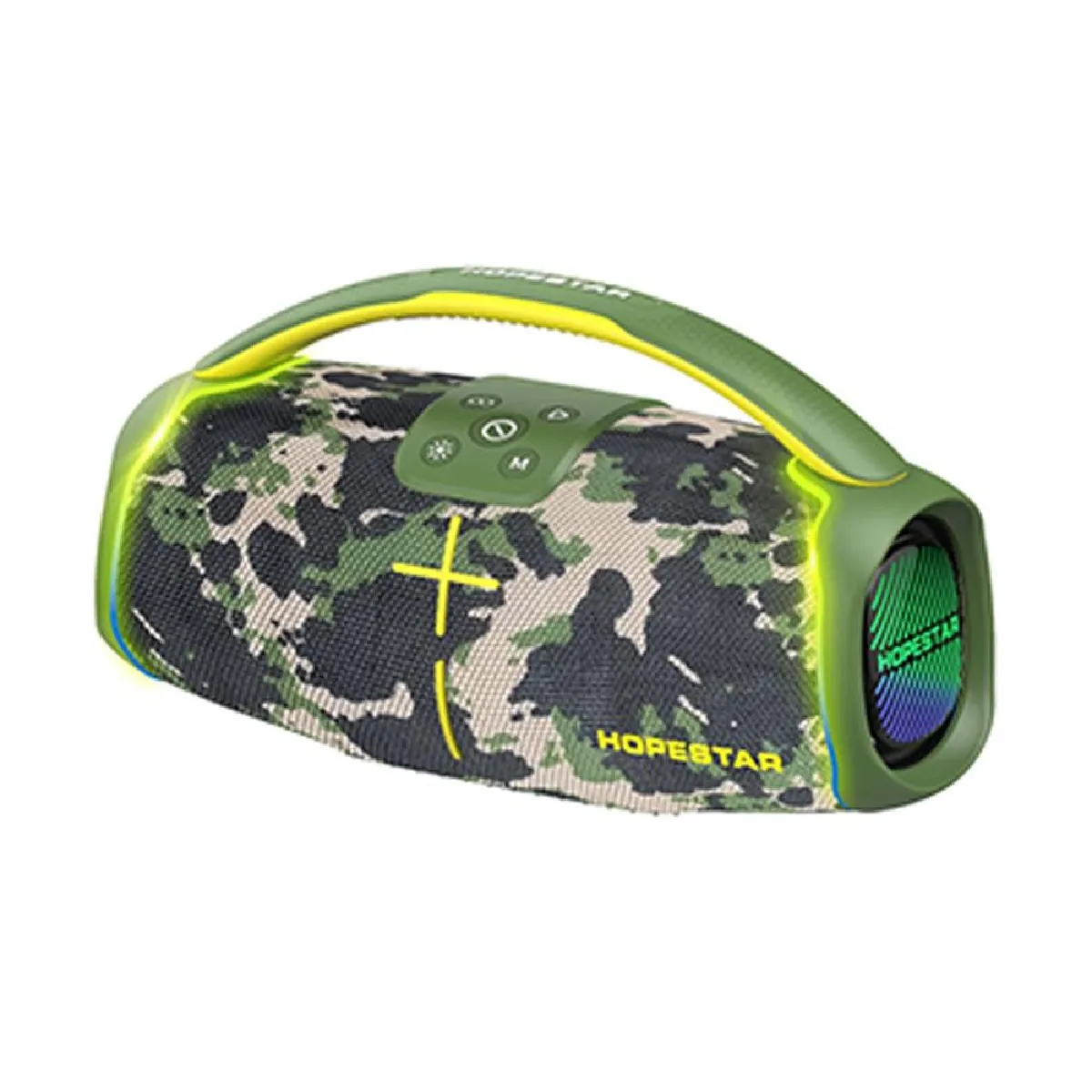 Yonis Vert Basses Profondes - Enceinte Sans Fil Bluetooth. Ipx6 Resiste Aux Eclaboussures Autonomie 6 H - Image 3