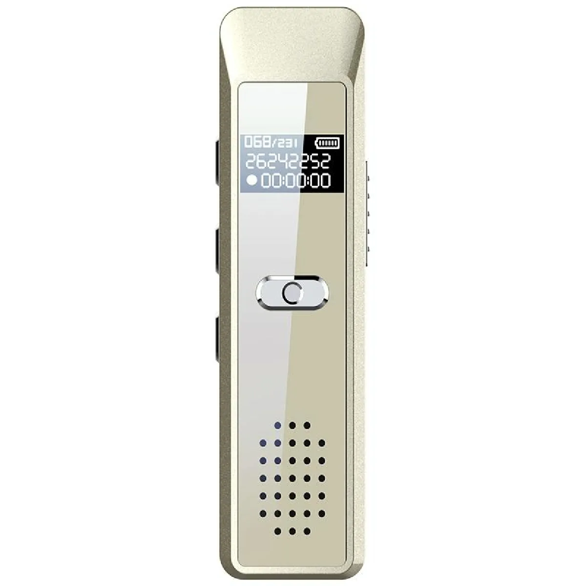 Dictaphone Portable Avec Écran OLED Mémoire 16GB Enregistrement Continu 30H Or YONIS