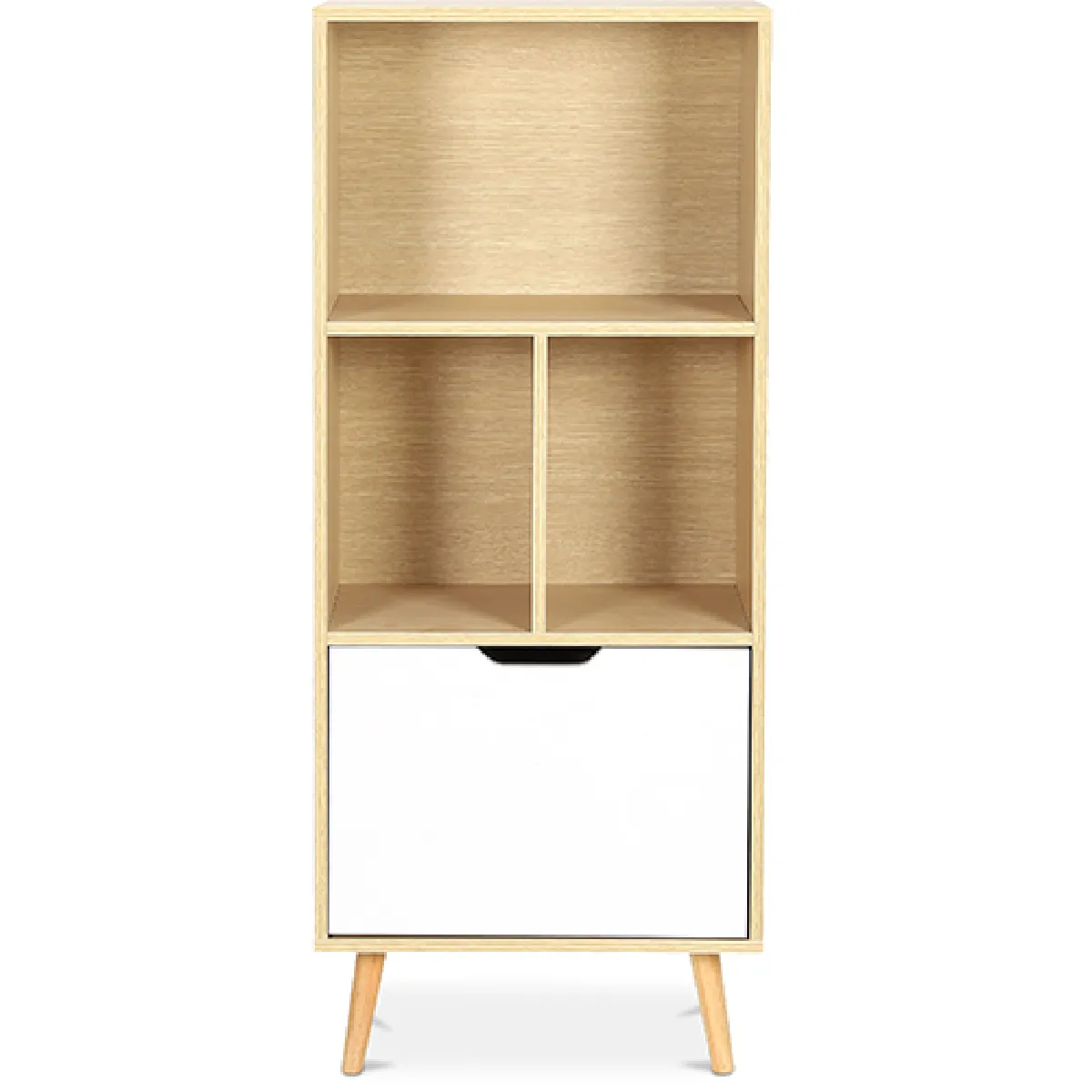 Buffet en Bois - Design Scandinave - 4 compartiments - Roin Bois naturel Buffet en Bois - Design Scandinave - 4 compartiments - Roin Bois naturel