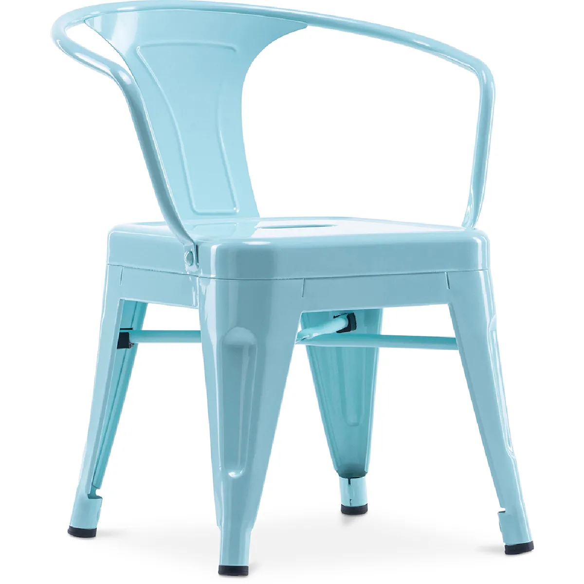 Chaise enfant avec accoudoirs - Chaise enfant design industriel - Acier - Stylix Aquamarine Chaise enfant avec accoudoirs - Chaise enfant design industriel - Acier - Stylix Aquamarine