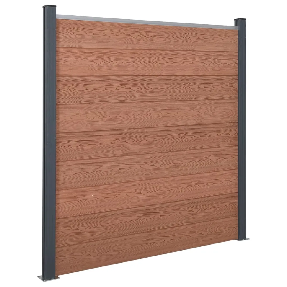 vidaXL Ensemble de Panneaux de Clôture Mur de Clôture Barrière avec Poteau Bordure de Jardin Patio Terrasse 3211826 - vue 3