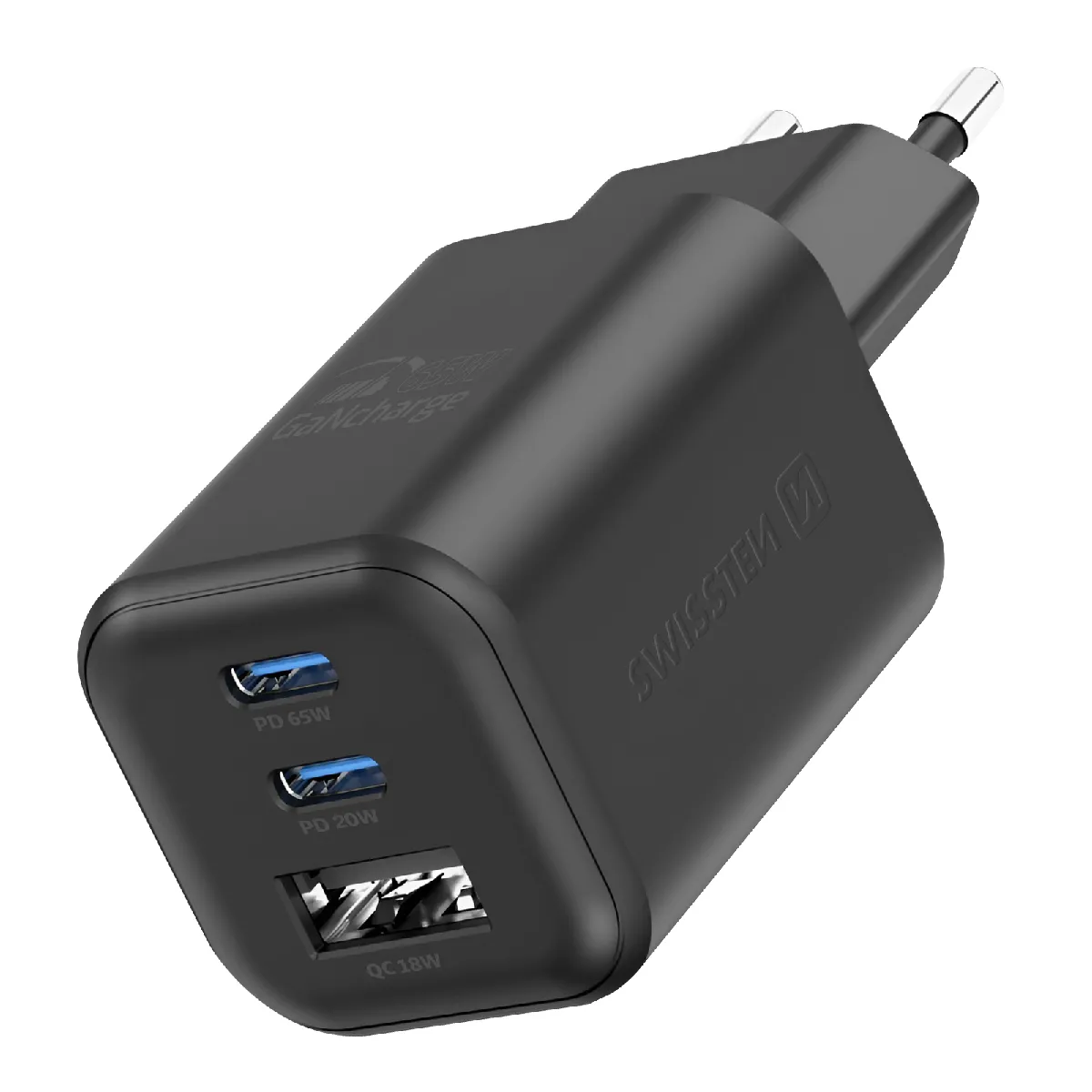 Swissten Noir Chargeur Mural Compact