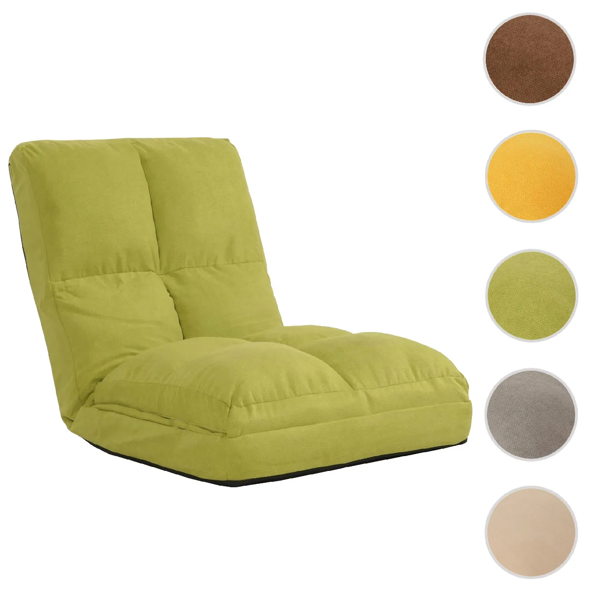 Mendler Vert Fauteuil-Lit Pliable Velours