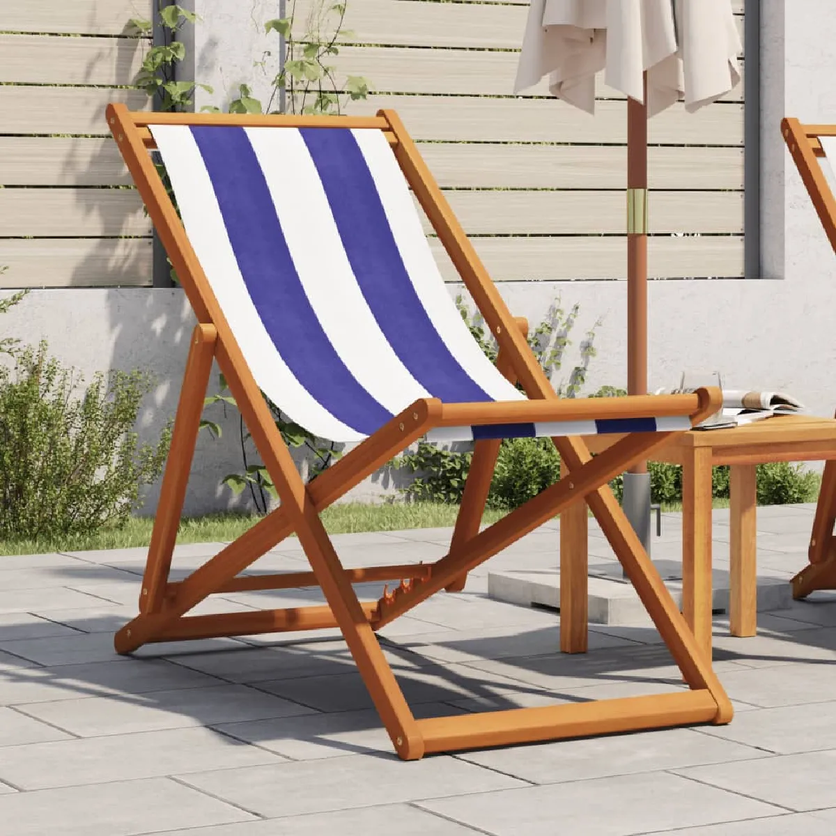vidaXL Chaise de plage pliable et