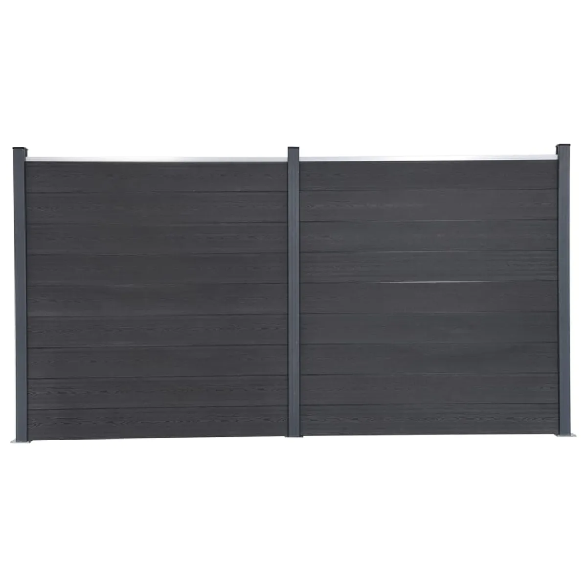 vidaXL Ensemble de Panneaux de Clôture Mur de Clôture Barrière avec Poteau Bordure de Jardin Patio Terrasse 353x186 - vue 2