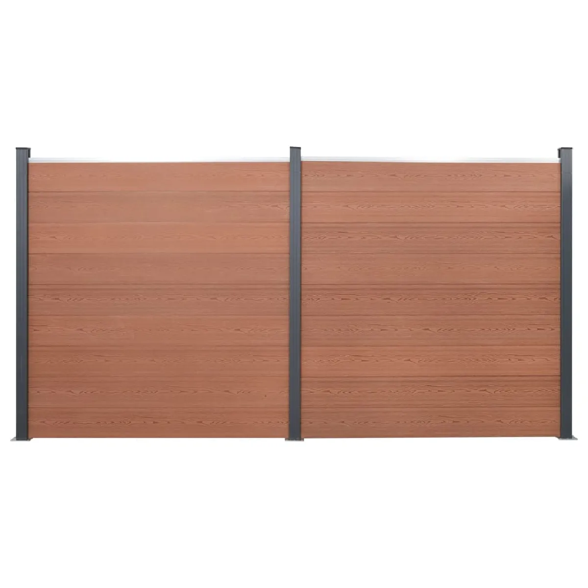 vidaXL Ensemble de Panneaux de Clôture Mur de Clôture Barrière avec Poteau Bordure de Jardin Patio Terrasse 353x186 - vue 3