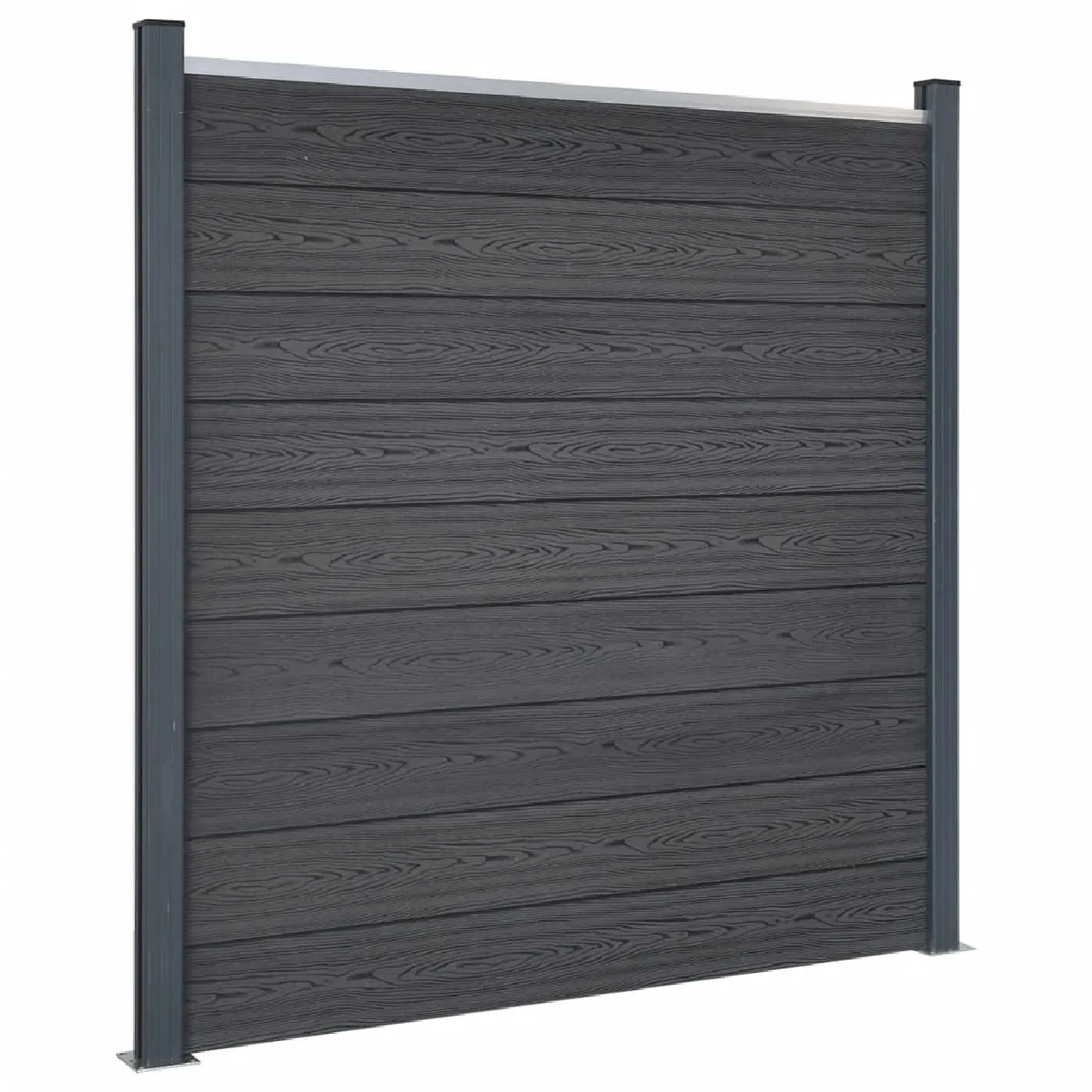 vidaXL Ensemble de Panneaux de Clôture Mur de Clôture Barrière avec Poteau Bordure de Jardin Patio Terrasse 3211826 - vue 2