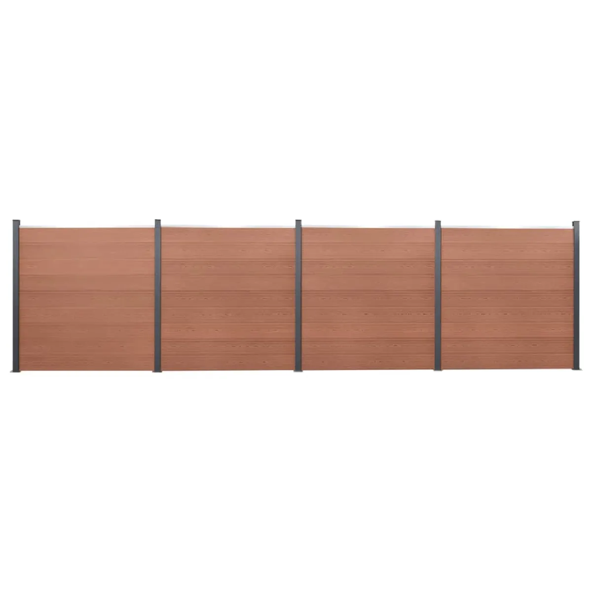 vidaXL Ensemble de Panneaux de Clôture Mur de Clôture Barrière avec Poteau Bordure de Jardin Patio Terrasse 3211832 - vue 4
