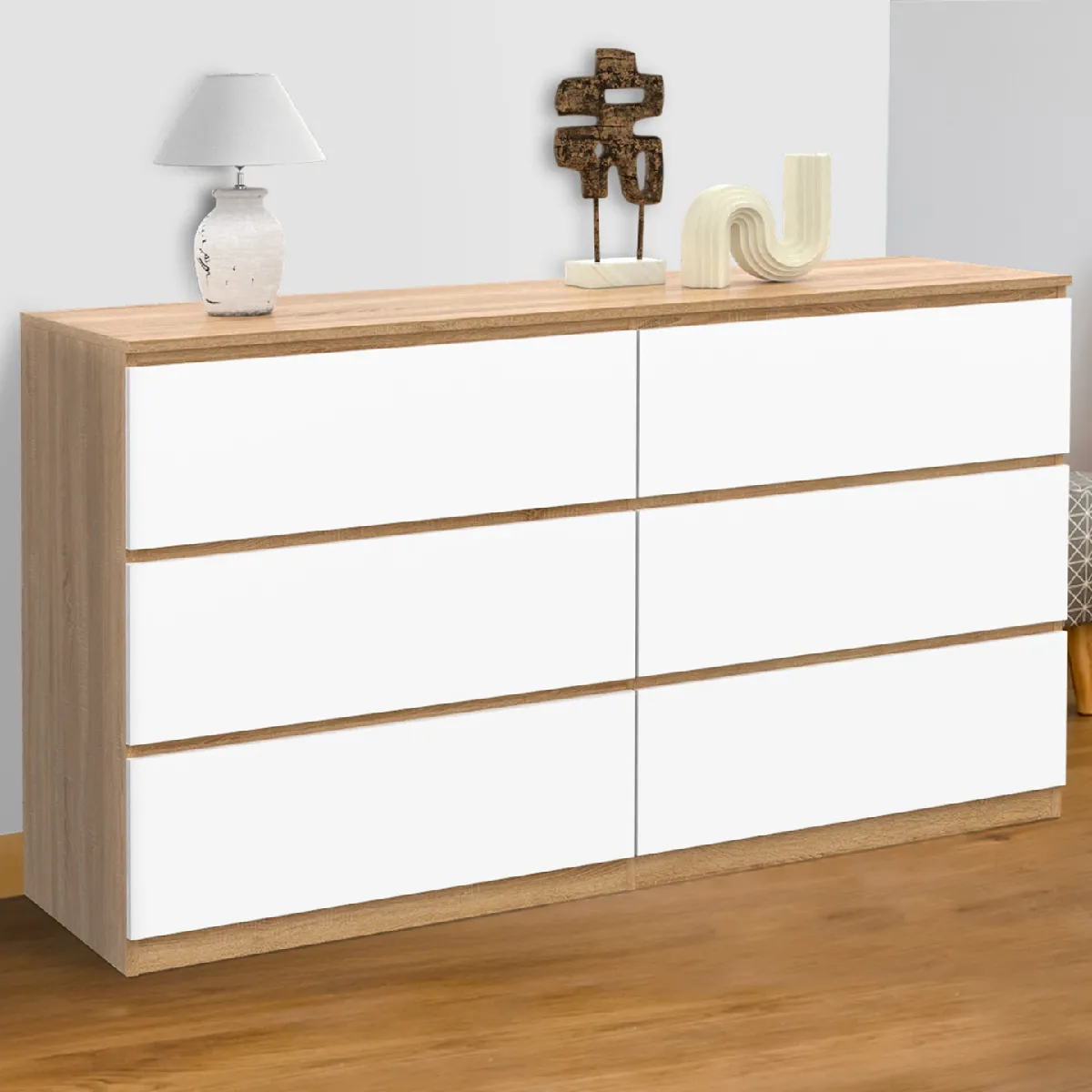 Commode TOMI XXL - Hêtre/Blanc