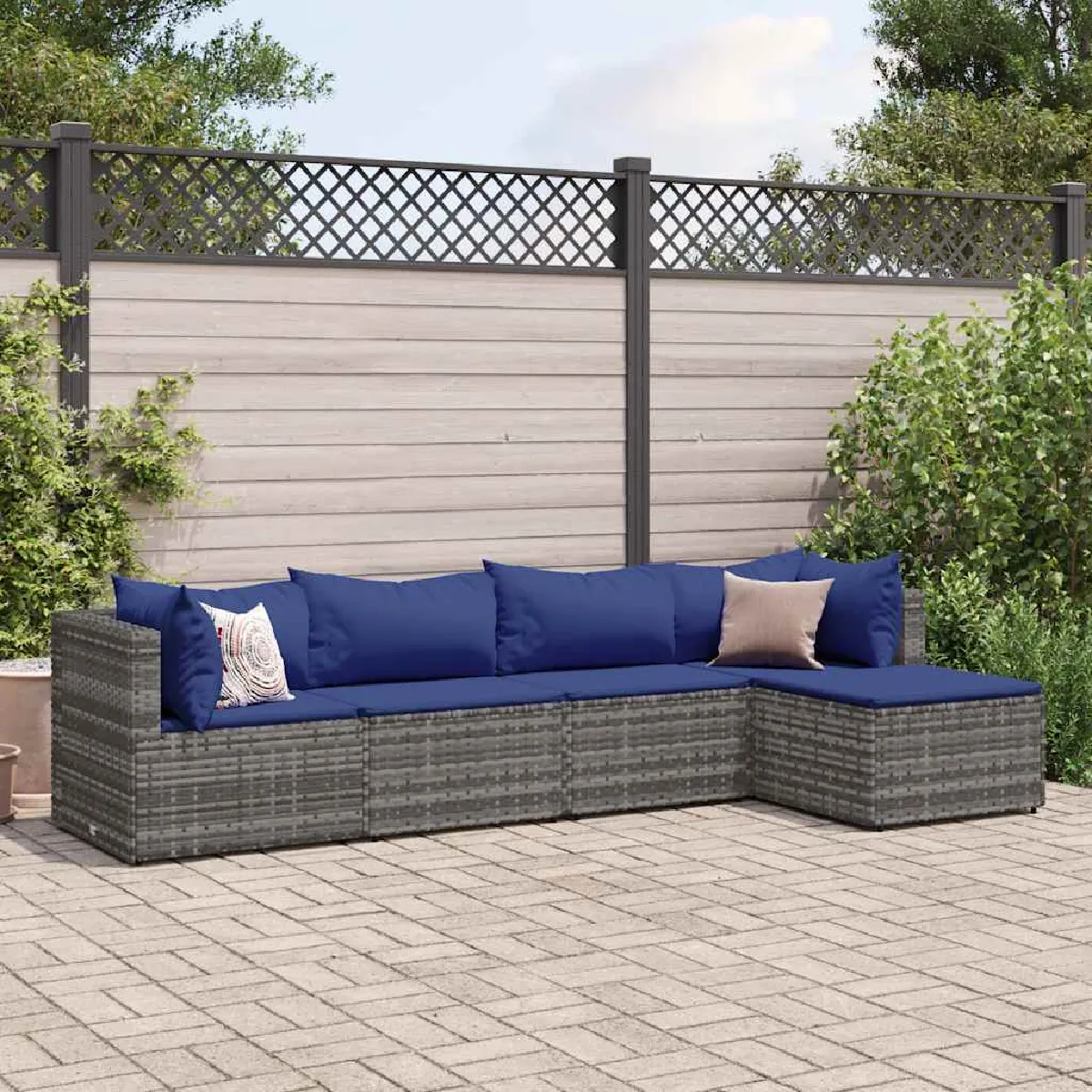vidaXL Salon de jardin 5 pcs - vue 2