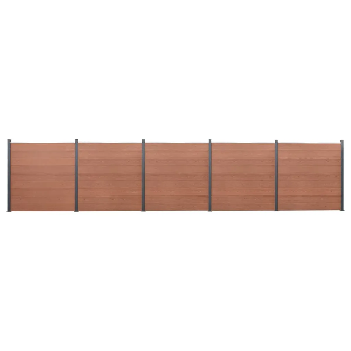 vidaXL Ensemble de panneaux de clôture 872x186 cm WPC - vue 2