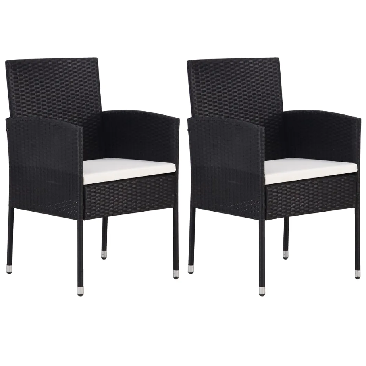 vidaXL Chaises de jardin résine tressée