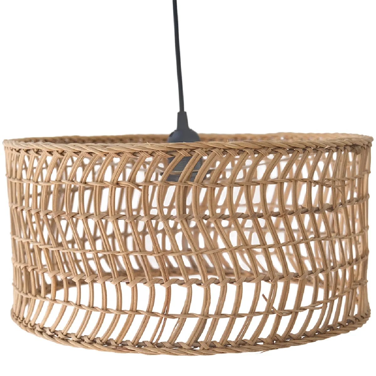 Lampe de plafond en rotin - Lampe suspendue au stile Boho Bali - Beri Naturel