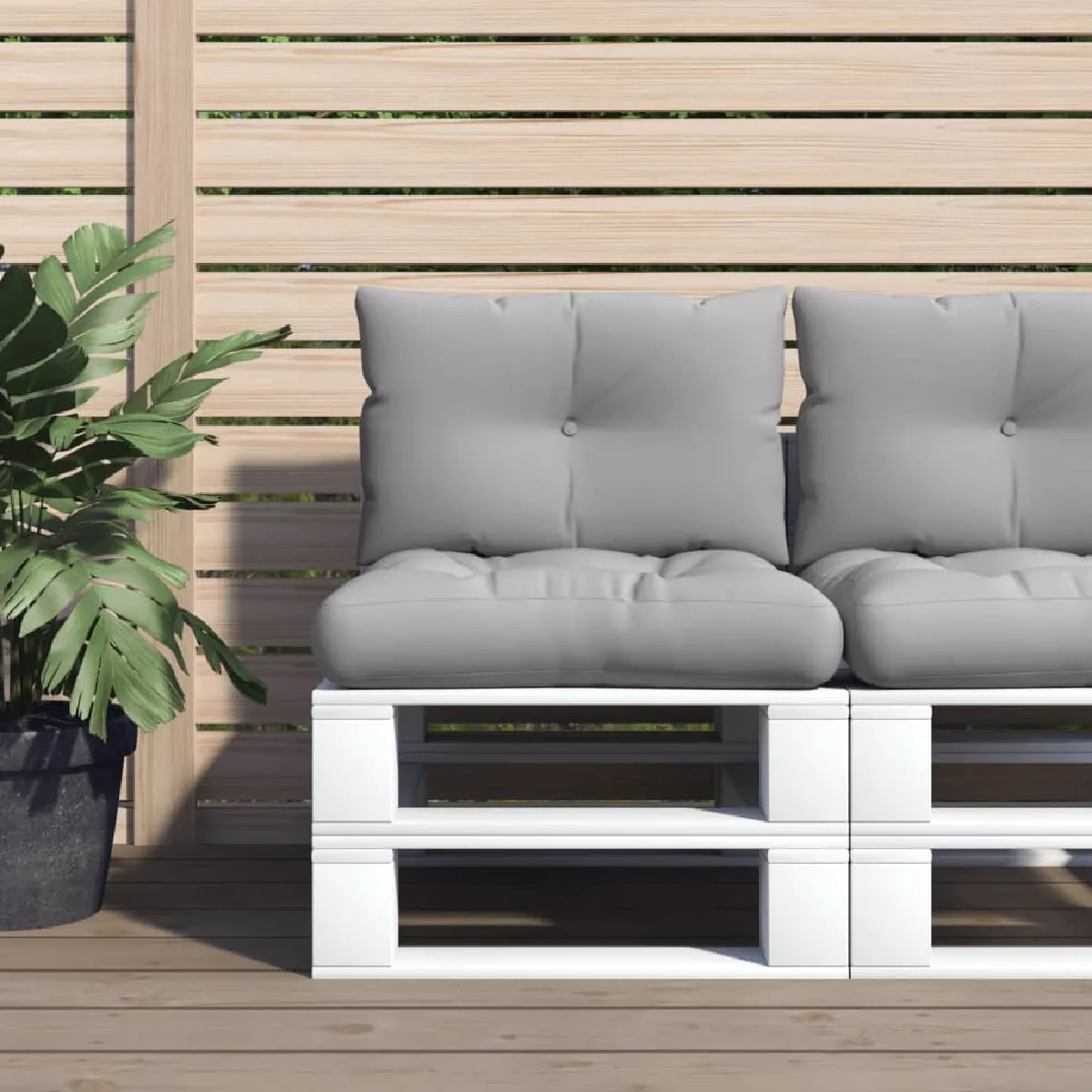 vidaXL Coussins de palette - Gris