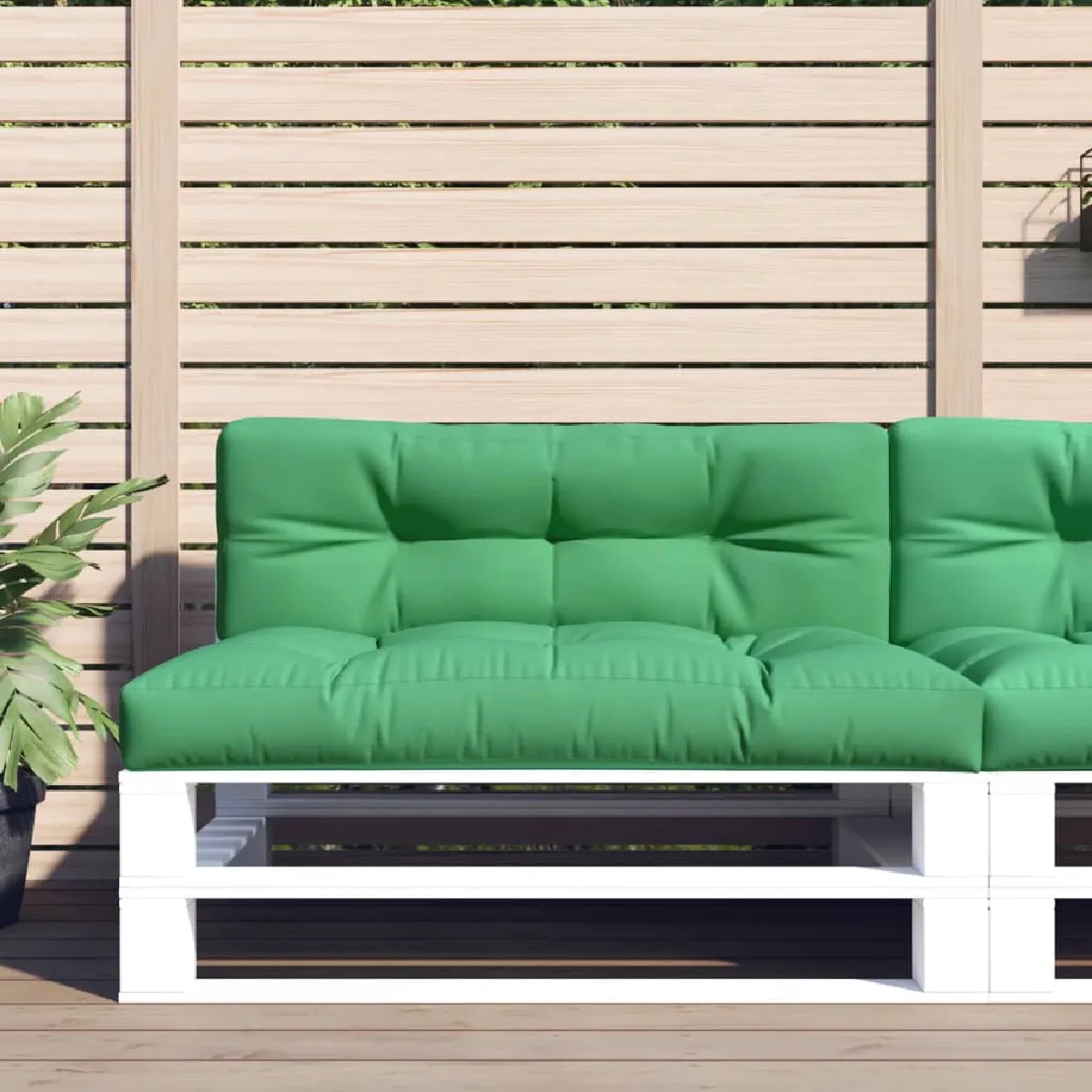 vidaXL - Lot de 2 coussins pour palette - Vert - Image 3