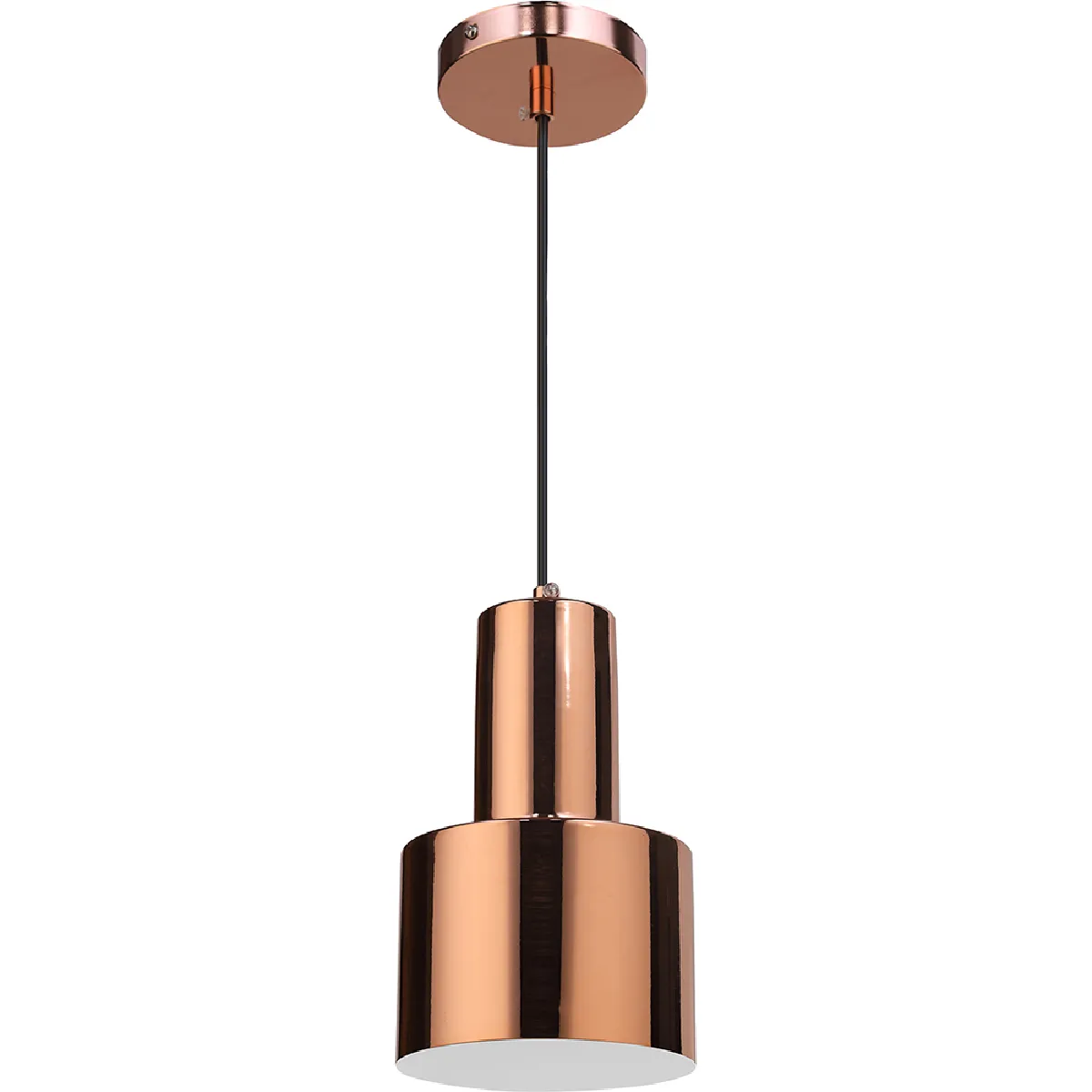 Lampe de plafond design - Lampe suspendue en métal - Camilo Or rose chromé Lampe de plafond design - Lampe suspendue en métal - Camilo Or rose chromé