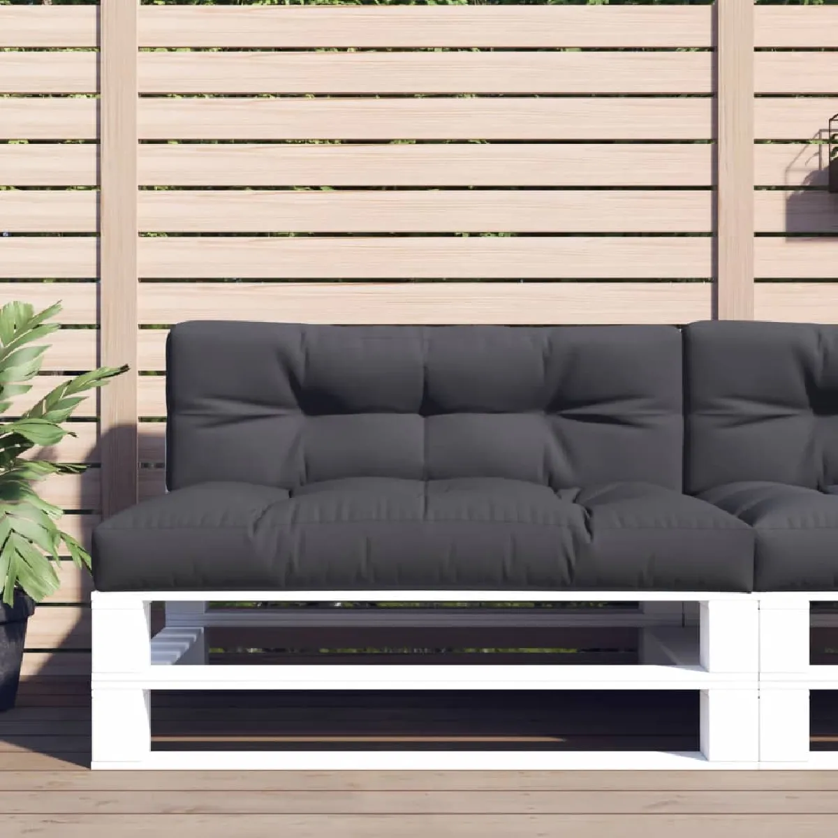 vidaXL Coussin de palette anthracite